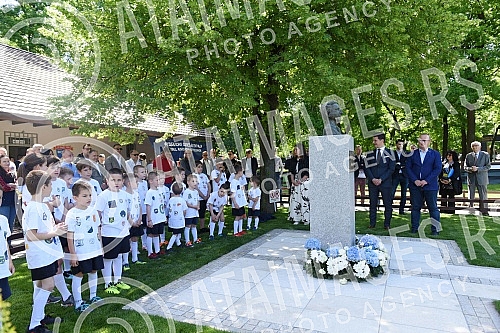 Unveiling of the memorial bust of Hugo Bulija in the SC of the Football Association of Belgrade on Ada Ciganlija.Otkrivanje spomen biste Hugu Buliju u SC Fudbalskog saveza Beograda na Adi Ciganliji.