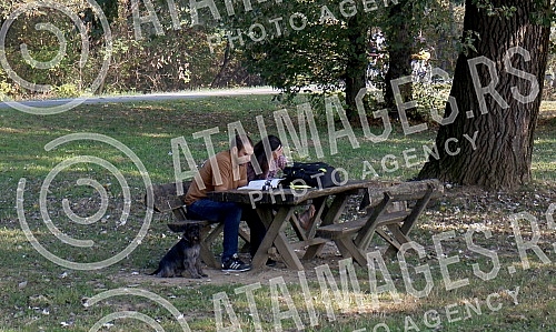 Lake Ada cignalija at Saturday morning.Ada ciganlija u subotu pre podne.