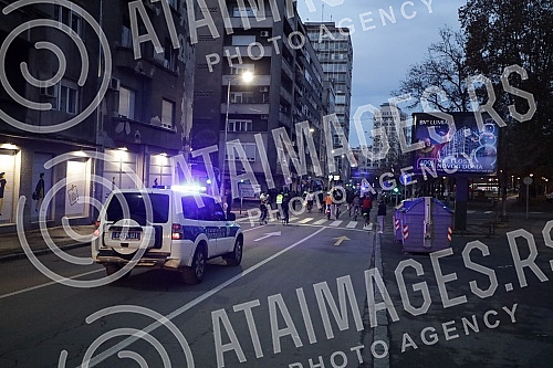 Belgrade cyclists held a protest ride - 121. Critical mass entitled 