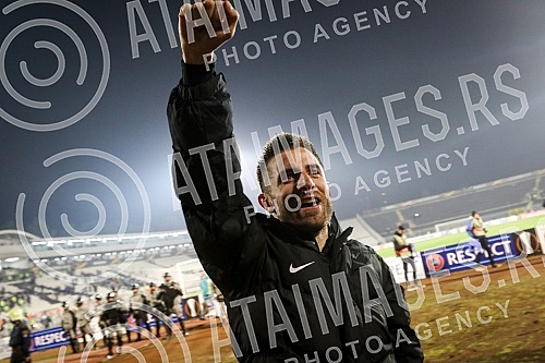 UEFA Europa League group stage match between FK Partizan (Serbia) and KF Skenderbeu (Albania) played at Partizan stadium. Utakmica grape faze UEFA Evropa Lige izmedju FK Partizan i FK Skenderbeg odigrana na station Partizana.