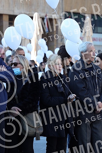 The World Day of Remembrance for the Victims of Traffic Accidents was marked today on the Republic Square in Belgrade with a special program, after which 492 white balloons were symbolically released into the sky in memory of the same number of peopl
