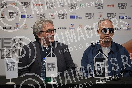 Press conference at the 49th Fest, where Slobodan Ivetic, director