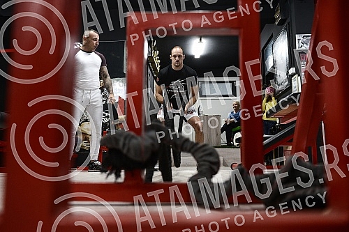 Training and sparring Igor Rakocevic - Vice President of the Basketball Federation of Serbia and Dusan Dzakic.Sparing i trening Igora Rakocevica - potpredsednik Kosarkaskog saveza Srbije i Dusana Dzakica.