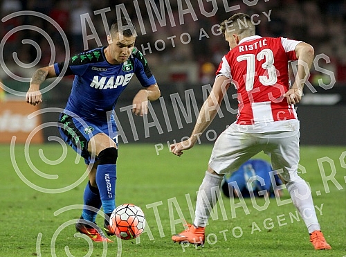 Play - offs, second leg, for UEFA Europa League between FK Crvena zvezda (Serbia) and US Sassuolo (Italia) held on stadium 