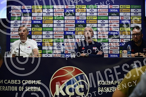In the press center of SC FSS, a media conference was organized by the head coach of the Serbian national team, Svetislav Pesic, and the president of the Basketball Federation of Serbia, Predrag Danilovic.U press centru SC FSS organizovana je konfe