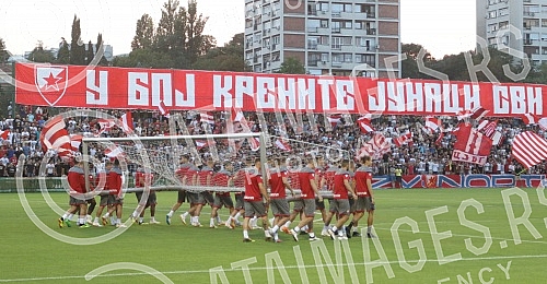 Training of FK Crvena Zvezda football players before qualifying for the Champions League and the match against FK Salzburg.Trening fudbalera FK Crvena zvezda pred utakmicu kvalifikacija za Ligu Sampiona i meca sa FK Salzburg.