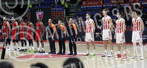 The match of the 24th round of the Turkish Airlines Euroleague between KK Crvena zvezda mts and KK AX Armani Exchange Milan was played in the Aleksandar Nikolic Hall.Utakmica 24. kola Turkish Airlines Evrolige izmedju KK Crvena zvezda mts i KK Arma