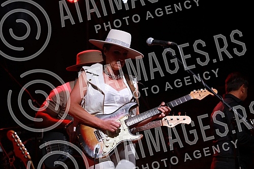 Famous blues guitarist and singer Ana Popovic performed with her band in Belgrade's Barutana, as part of a European tour promoting her latest album 