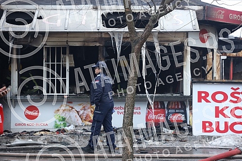 Fast food restaurant Barbecue near Bucko burned down in a fire.Restoran brze hrane Rostilj kod Bucka izgoreo je u pozaru.