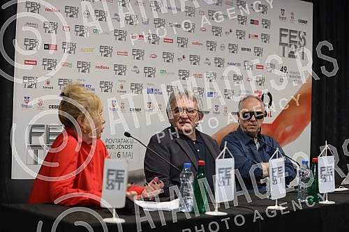 Press conference at the 49th Fest, where Slobodan Ivetic, director Press conference at the 49th Fest, where Slobodan Ivetic, director