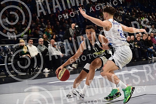 The match of Aba League between KK Partizan Mozzart Bet and KK Buducnost Voli.Utakmica Aba Lige izmedju KK Partizan Mozzart Bet i KK Buducnost Voli.
