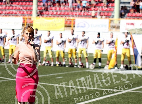 Final four Belgrade Europe Champions League odrzan na stadionu Vozdovcz (TC Stadion) u Beograd. Prva polufinalna utakmica izmedju SBB Vukovi (Belgrade/Serbia) i London Blitz (Great Britain).