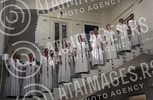 The Prime Minister of Serbia Ana Brnabic and the First Deputy Prime Minister and Minister of Education, Science and Technological Development Branko Ruzic attended the ceremony on the occasion of announcing a competition for the design of new buildin