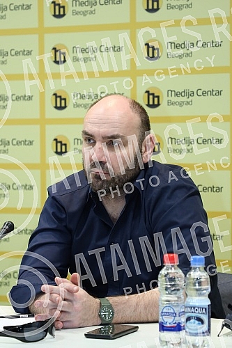 Press conference of the Demostat Research and Publishing Center.Konferencija za medije Istrazivacko izdavackog centra Demostat.