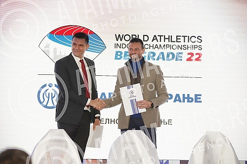 The company SP Atletika 2022 signed a sponsorship agreement with the company Dunav osiguranje, and at the same event at the Crowne Plaza Hotel, the medals of the World Athletics Championship were promoted in the Belgrade22 hall.Preduzece SP Atletik