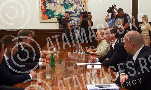 The President of the Republic of Serbia, Aleksandar Vucic, at the consultations on the candidate for Prime Minister with the representatives of the election list Zajedno za Vojvodina - Vojvodina (Democratic Alliance of Croats in Vojvodina, Zajedno za