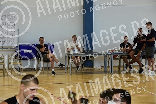 The open part of the training of the men's senior basketball team of Serbia at the FSS Sports Center in Stara Pazova.Otvoreni deo treninga muske seniorske kosarkaske reprezentacije Srbije u Sportskom centru FSS u Staroj Pazovi. 