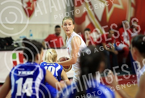 Utakmica 6. kola Prve Zenske Lige Srbije izmedju ZKK Crvena Zvezda i ZKK Student odigrana u hali Basket City. 