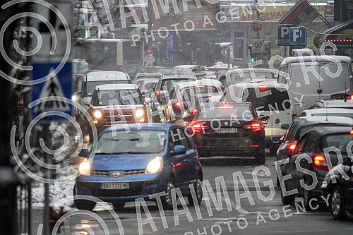 Snow in Belgrade.Sneg u Beogradu.