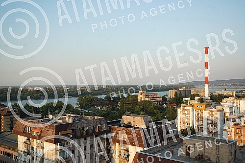 View of Dorcol from the roof of the Mona Plaza Hotel.Pogled na Dorcol sa krova hotela Mona Plaza.