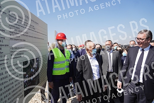 The President of the Republic of Serbia, Aleksandar Vucic, attended the celebration of the beginning of works on the section of the road New Belgrade - Surcin (continuation of the highway E-763 Milos Veliki).Predsednik Republike Srbije Aleksandar V