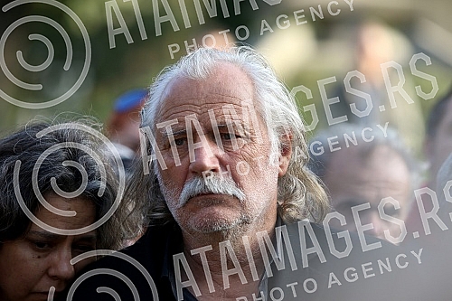 Funeral of Milena Dravic held on New cemetery.Sahrana Milene Dravic na Novom groblju.