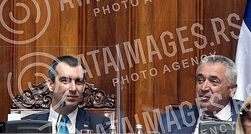 Ninth Extraordinary Session of the National Assembly of the Republic of Serbia in the Twelfth Convocation in the House of the National Assembly.
Deveto vanredno zasedanje Narodne skupstine Republike Srbije u Dvanaestom sazivu u Domu Narodne skupsti Ninth Extraordinary Session of the National Assembly of the Republic of Serbia in the Twelfth Convocation in the House of the National Assembly.
Deveto vanredno zasedanje Narodne skupstine Republike Srbije u Dvanaestom sazivu u Domu Narodne skupsti