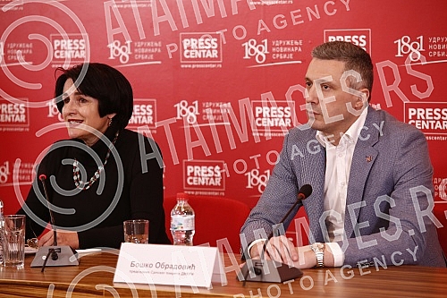 A press conference of the Serbian movement Dveri was held at the Press Center of the Association of Journalists of Serbia with the topic 