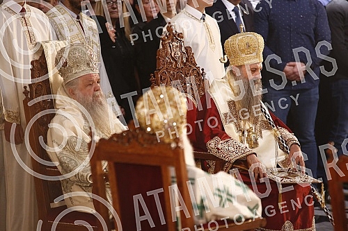 His Holiness Patriarch of Serbia Mr. Porfirije and His Beatitude Archbishop of Ohrid and Macedonia Mr. Stefan, together with all the hierarchs of the Serbian Orthodox Church and the Macedonian Orthodox Church - Ohrid Archbishopric, served the Holy Hi