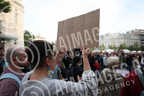 Protest of Russian emigrants against the mobilization that is being carried out in Russia, and at the invitation of the Russian movement 