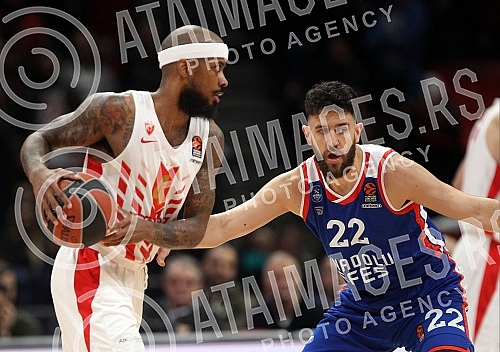 Match of Round 22 of Euroleague between BC Crvena zvezda vs BC Anadolu Efes Istanbul.Utakmica 22. kola Evrolige izmedju KK Crvena zvezda i KK Anadolu Efes.