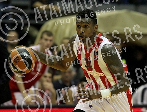 Utakmica sedmog (7.) kola Evrolige (7th Round Group A Turkish Airlines Euroleague) izmedju KK Crvena zvezda Telekom (Belgrade, Serbia) i Real Madrid (Madrid, Spain) odigran u Hali Pionir. 
