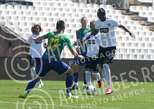 Training match between FK Partizan and FK Zemun played at the Partizan stadium.