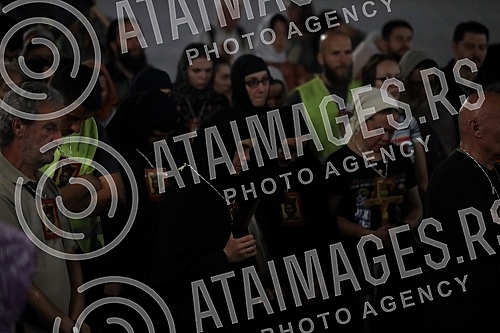 12. The Vidovdan liturgy with the blessing of His Eminence the Bishop of Raska and Prizren in exile G. G. Ksenofont began with a gathering at the monument to Prince Mihailo, where the Akathist was consecrated to the Holy Great Martyr Prince Lazar, an