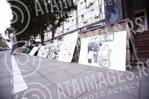The protest of persons with disabilities in Serbia was held on the Plateau in front of the Ministry of Labor, Social Affairs and Veterans Affairs, and the protest organizers are demanding a meeting with the Minister of Labor, Employment, Social Affai