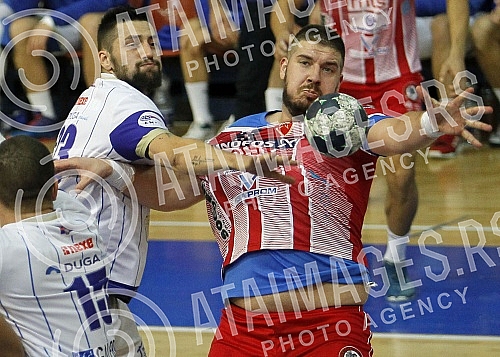 The match of the 8th round of the ARKUS league in the men's competition between the teams of MRK Crvena zvezda Grundfos and RK Metaloplastika was played in the USC Vozdovac hall. Utakmica 8. kola ARKUS lige u muskoj konkurenciji izmedju ekipa MRK C