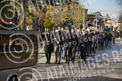 Funeral of Miroslav Popovic, President of the Serbian Professional Boxing Federation held at the New Cemetery - In the Alley of Merited Citizens.Sahrana Miroslava Popovic, predsednik Srpske profi boks federacije odrzana na Novom groblju - U Aleji za