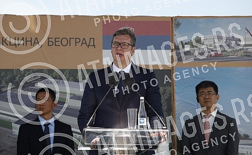  The President of the Republic of Serbia, Aleksandar Vucic, attended the ceremony of laying the foundation stone for the construction of a vaccine factory for the Chinese company Sinofarm, with the joint investment of Serbia, the People's Republic of