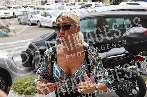 TV personality Jovana Jeremic arrived in Belgrade this morning from Montenegro and went straight from the airport to the police station on November 29, where she filed a criminal complaint against the person who threatened her because of Maja Marinko