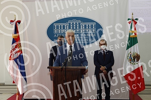 At the Archives of Yugoslavia, Nemanja Starovic and Mexican Ambassador Carlos Felix Corona opened th