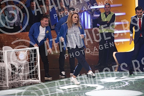 In the RTS studio in Kosutnjak, the recording of a new music sou program, the Music Derby show, has started, as a sign of support for our national team, which is going to Qatar for the football championship.U studiju RTS na Kosutnjaku pocelo je sni In the RTS studio in Kosutnjak, the recording of a new music sou program, the Music Derby show, has started, as a sign of support for our national team, which is going to Qatar for the football championship.U studiju RTS na Kosutnjaku pocelo je sni