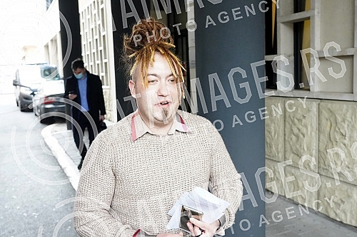 Stefan Djuric Rasta is leaving the court after reaching an agreement in the First Basic Court in Belgrade on admitting guilt for illegal possession of drugs, which he concluded with the Belgrade Higher Public Prosecutor's Office, and was sentenced to