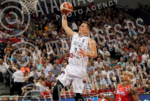 First day of FIBA Olympic Qualifying Tournament 2016 held in Kombank arena - Group A - Serbia vs Puerto Rico.Prvi dan Olimpijskog kvalifikacionog turnira za Olimpijske igre u Riu 2016 odrzan u Kombank areni - Group A - Srbija vs Puerto Rico.