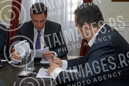 Ivica Dacic - Ministar spoljnih poslova razgovarao je sa izvestiocem Evropskog parlamenta za Srbiju Dejvidom Mekalisterom.