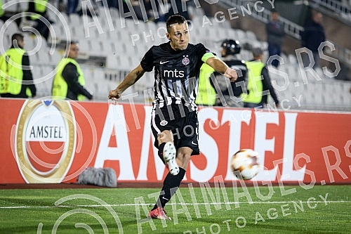 UEFA Europa League group stage match between FK Partizan (Serbia) and KF Skenderbeu (Albania) played at Partizan stadium. Utakmica grape faze UEFA Evropa Lige izmedju FK Partizan i FK Skenderbeg odigrana na station Partizana.