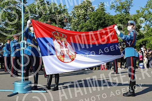 The two-day celebration of the Day of Victory over Fascism in the Second World War - May 9, began with the firing of honorary platoons of the Serbian Army from the Sava Terrace on Kalemegdan.Dvodnevno obelezavanja Dana pobede nad fasizmom u Drugom 