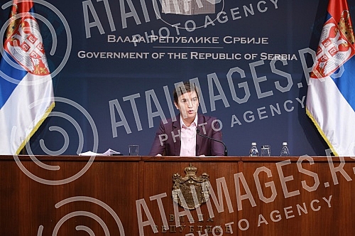 After the session of the Government of the Republic of Serbia, the Prime Minister of Serbia, Ana Brnabic, addressed the media.Po zavrsetku sednice Vlade Republike Srbije predsednica Vlade Srbije Ana Brnabic obratila se medijima.