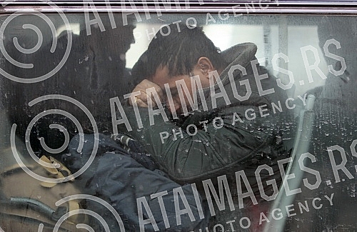 Abandoned hangar behind the bus and train station where the migrants from war-torn countries (Middle East) have found refuge on the road to European Union countries.Napusteni hangar iza autobuske i zelezniccke stanice na kome su migranti iz ratom za