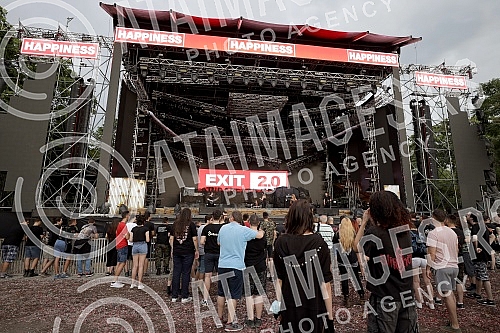 Performance of the Serbian all female death metal band Nemesis on the second day of the Exit Festival 2021 on the Main Stage.Nastup srpskog zenskog death metal benda Nemesis drugog dana Exit festivala 2021. na bini Main stage.