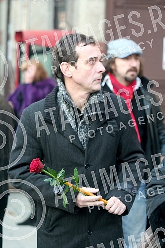 The funeral of Petar Kralj at the New Cemetery.Sahrana Petra Kralja  na Novom groblju.
